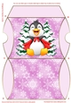 Christmas Penguin Pink Pillow Box 7