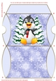Christmas Penguin Blue Pillow Box 8