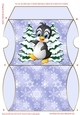 Christmas Penguin Blue Pillow Box 11