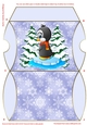 Christmas Penguin Blue Pillow Box 12