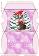 Christmas Penguin Pink Pillow Box 13