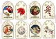 Vintage Christmas Gift Tags x 8