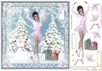 Skating on Ice Christmas Decoupage Topper