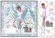 Skating on Ice Christmas Decoupage Topper 1