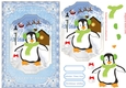 Happy Penguin Christmas Decoupage Topper 3