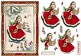 Merry Christmas Vintage Decoupage Topper