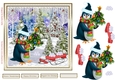 Penguins Love Christmas Decoupage Topper 1