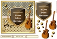 Musical 30th Birthday Decoupage Topper