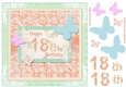 Butterfly 18th Birthday Decoupage Topper