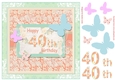 Butterfly 40th Birthday Decoupage Topper