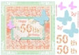 Butterfly 50th Birthday Decoupage Topper