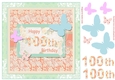 Butterfly 100th Birthday Decoupage Topper