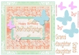 Butterfly Granddaughter Birthday Decoupage Topper