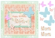 Butterfly Mum Birthday Decoupage Topper