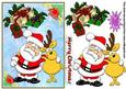 Christmas Santa & Rudolf Decoupage Topper
