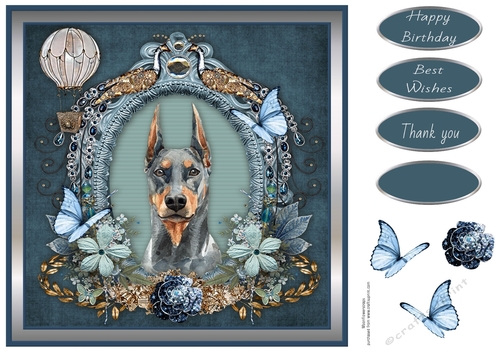 Butterfly Wishes Doberman 