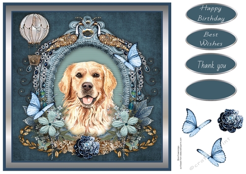 Butterfly Wishes Golden Retriever