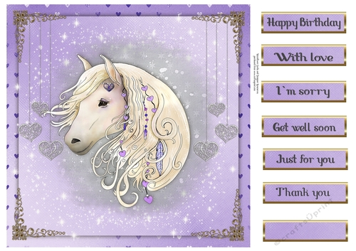 8x8 Sparkle Fantasy Horse 