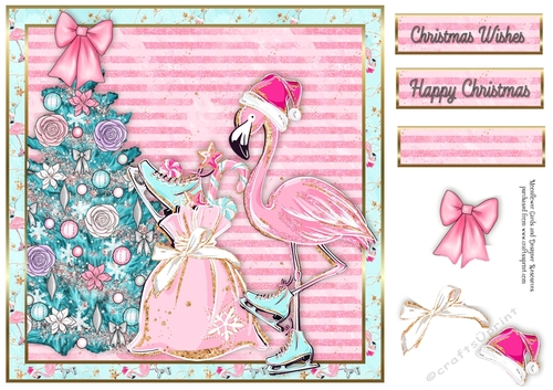 Flamingo Christmas Wishes 