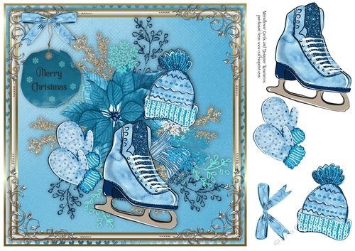 8x8 Christmas Skating Wishes 