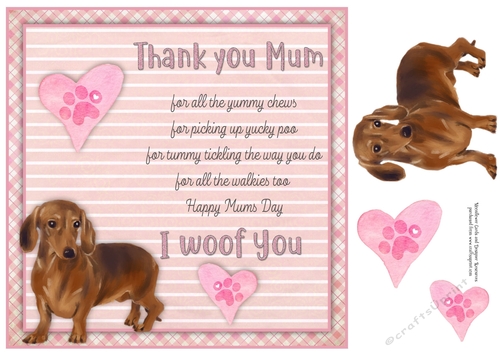 I Woof You Dachshund