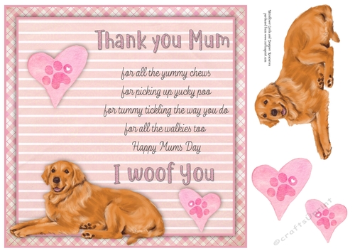 I Woof You Golden retriever