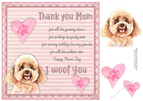 I Woof You Mini Poodle