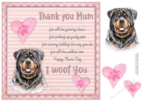 I Woof You Rottweiler