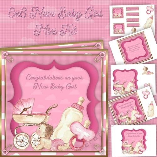 8x8 New Baby Girl Mini Kit 