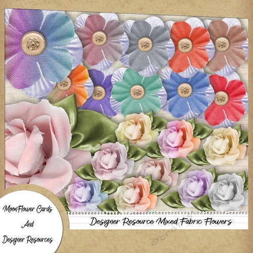 Designer Resource Mixed Fabric Floral Bundle 