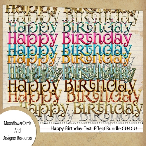 Happy Birthday Mixed Text Effects