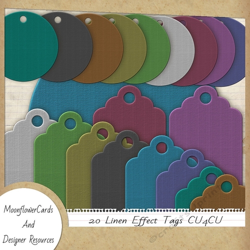 20 Linen Effect Blank Tags