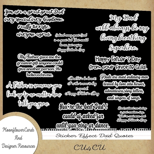 Sticker Effect Dad Quotes
