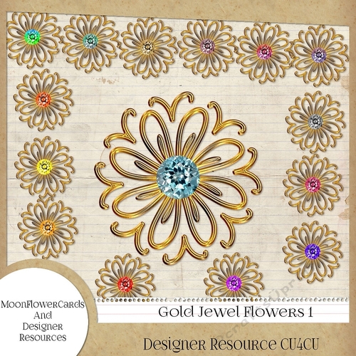Gold Jewel Flowers