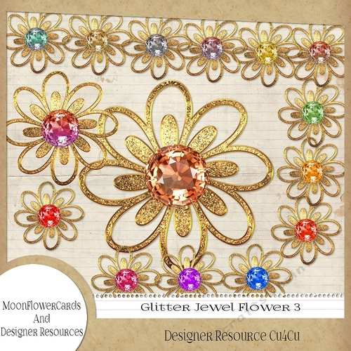 Glittered Flower 2