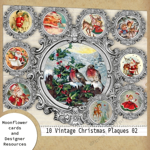 Designer Resouce Vintage Christmas Plaques 2