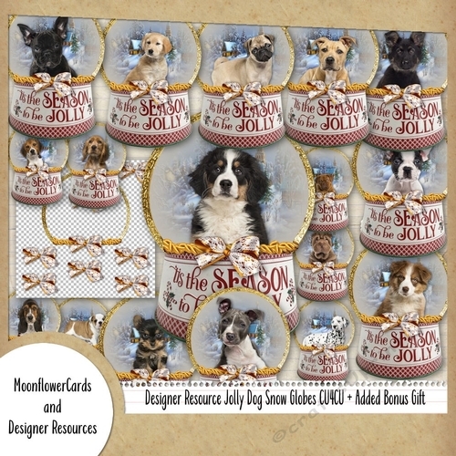 Designer Resource Jolly Dog Snow Globes