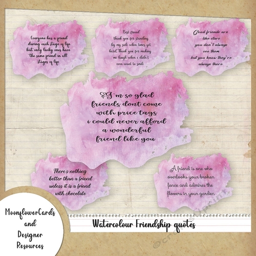 Watercololur Friendship Quotes 