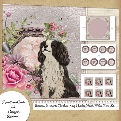 Precious Moments Cavalier King Charles Black/White Mini Kit 