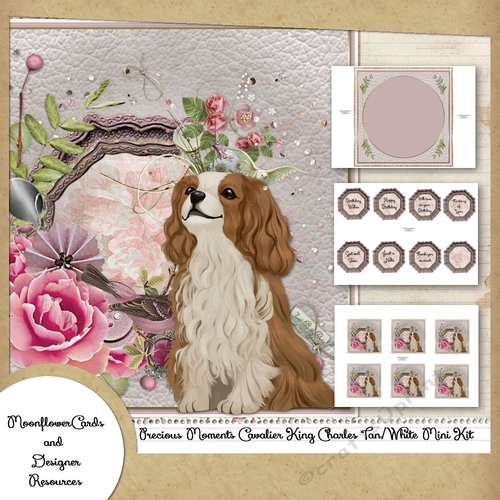 Precious Moments Cavalier King Charles Tan/White Mini Kit 