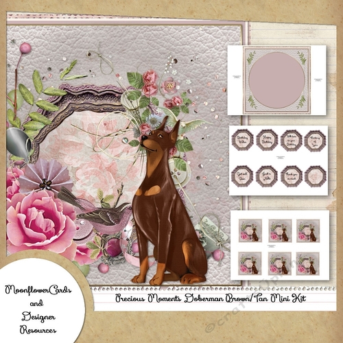 Precious Moments Doberman Brown/Tan Mini Kit 