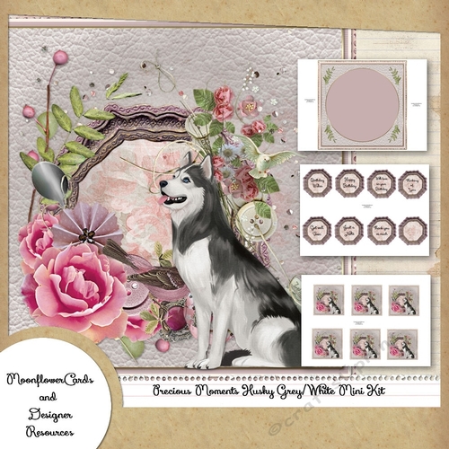 Precious Moments Husky Grey/White Mini Kit