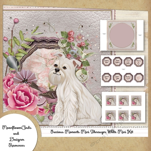 Precious Moments Mini Schnauzer White Mini Kit