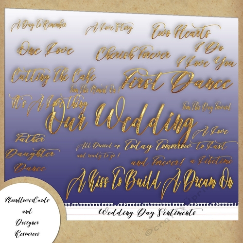 Beautiful Wedding Day Sentimals 