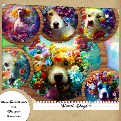Floral Dogs 1