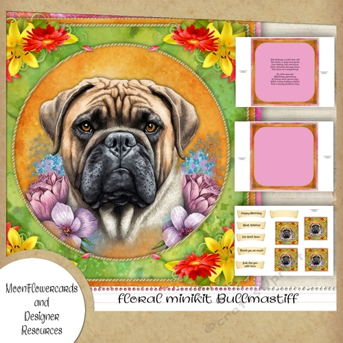  floral minikit Bullmastiff 