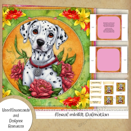 floral minikit Dalmatian 