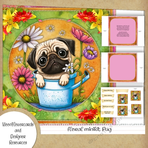 floral minikit Pug
