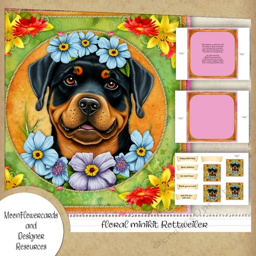 floral minikit Rottweiler 