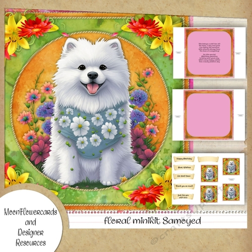 floral minikit Samoyed 